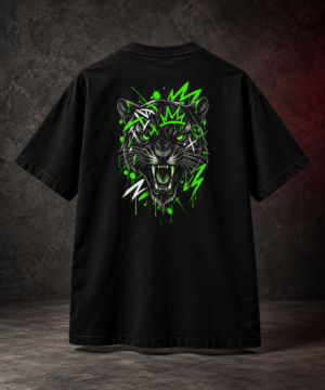 20260918104827-1f1b34e7-af8c-6b76-9894-12a3a34cc26b.png Neon Panther Boxy Tee – Oversized Graffiti Streetwear T-Shirt