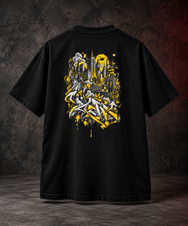 Concrete Rise Boxy Tee – Oversized Urban Graffiti Graphic T-Shirt