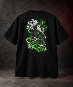 20260918111637-1f1b3526-a149-6a2a-82d7-7616807b80dc.png Ghost Ride Boxy Tee – Oversized Graffiti Streetwear Graphic T-Shirt