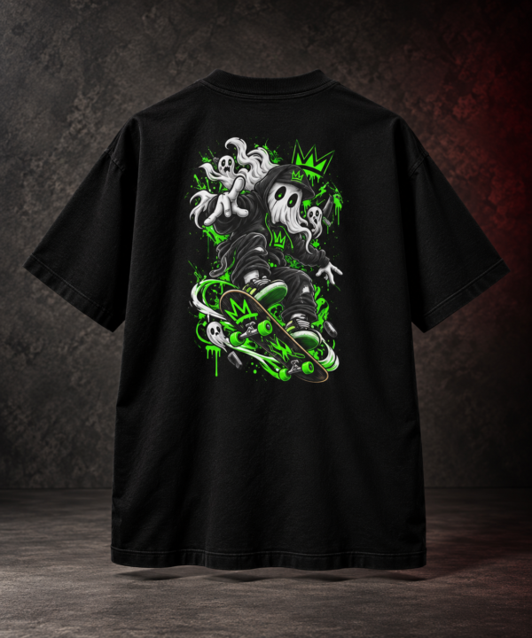 Ghost Ride Boxy Tee – Oversized Graffiti Streetwear Graphic T-Shirt