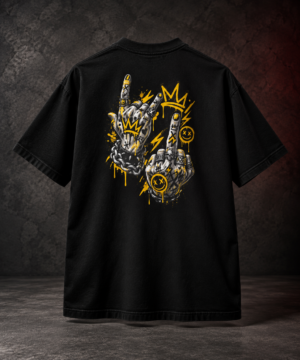 20260918112021-1f1b352e-f86b-6ce2-ad73-6e34e7bd3f8c.png Hands Up Boxy Tee – Oversized Graffiti Streetwear Graphic T-Shirt