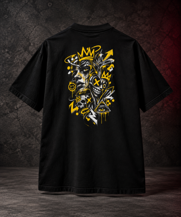 20260918112549-1f1b353b-3057-65be-b3a5-462f61cb9ccd.png Urban Chaos Boxy Tee – Oversized Graffiti Streetwear Graphic T-Shirt