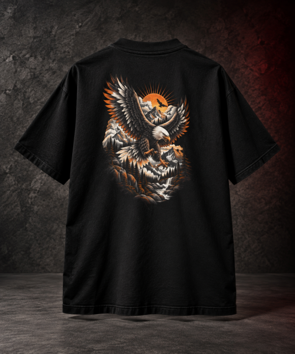 Wild Horizon Boxy Tee – Oversized Eagle Mountain Nature Graphic T-Shirt