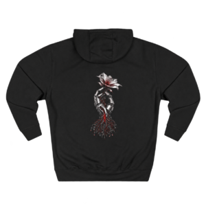 20260921151528-1f1b5cf4-7919-68fc-9a5d-ce9f15204201.png Bloom Beyond Ruin Gothic Heart Graphic Fleece Hoodie by VX MERCH