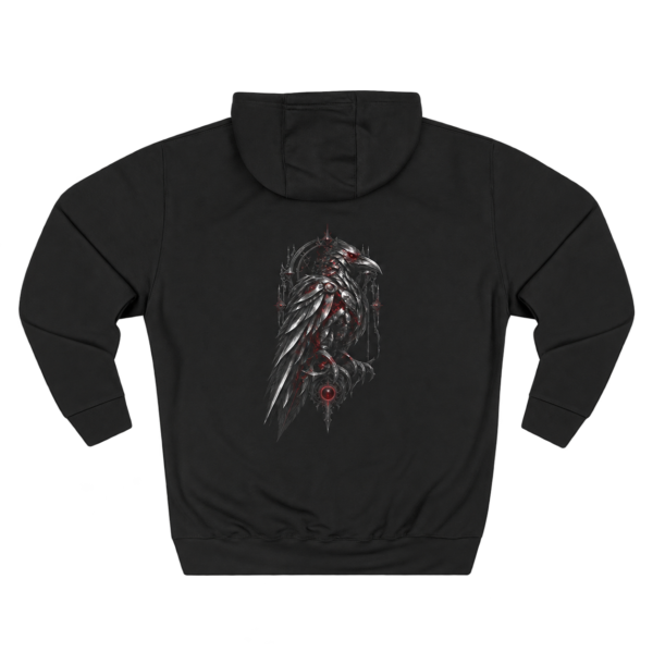 Crimson Omen Raven Gothic Graphic Fleece Hoodie by VX MERCH