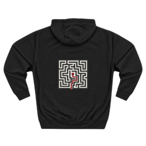 Find Your Way Minimal Maze Graphic Fleece Hoodie by VX MERCH