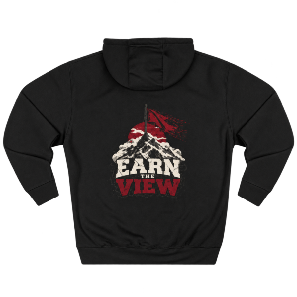 20260922095541-1f1b66bc-5765-6540-ad7a-7ef22cb6361a.png Earn the View Motivational Mountain Graphic Fleece Hoodie by VX MERCH