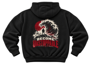 20260922164410-1f1b6a4d-611f-692a-86eb-06bf56dd860e.png Become Unstoppable Wave Graphic Fleece Hoodie by VX MERCH