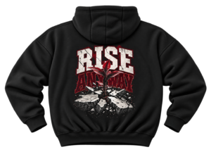 Rise Anyway Motivational Graphic Fleece Hoodie by VX MERCH