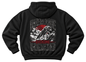 Conquer the Summit Mountain Graphic Fleece Hoodie by VX MERCH