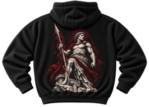 Warrior Spirit Mythology Graphic Fleece Hoodie by VX MERCH