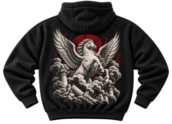 20260922173608-1f1b6ac1-8746-6652-b1ef-223697ce71c7.png Celestial Pegasus Mythology Graphic Fleece Hoodie by VX MERCH