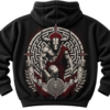 Labyrinth Guardian Mythology Graphic Fleece Hoodie by VX MERCH