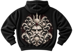 20260922180151-1f1b6afb-0040-693e-9e89-9ee29fca917b.png Ancient Sea God Mythology Graphic Fleece Hoodie by VX MERCH