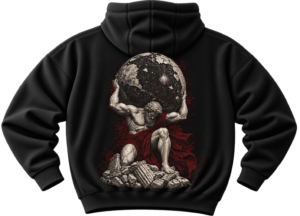 20260922180523-1f1b6b02-e7d2-6f84-9774-c6c44f3453c8.png Atlas Burden Mythology Graphic Fleece Hoodie by VX MERCH