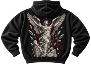 Winged Victory Mythology Graphic Fleece Hoodie by VX MERCH