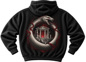 Serpent Temple Hoodie — Dark Mythology Streetwear by VX MERCH