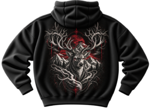 Forest Monarch Stag Hoodie — Nature Streetwear by VX MERCH