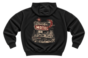 Desert Rose Motel Hoodie — Vintage Road Graphic by VX MERCH