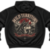 Wild Territory Hoodie — Vintage Mountain Wolf Graphic by VX MERCH