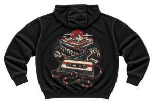 Retro Mixtape Hoodie — Vintage Mountain Cassette Graphic by VX MERCH