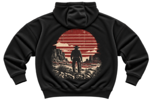Sunset Wanderer Hoodie — Vintage Adventure Graphic by VX MERCH