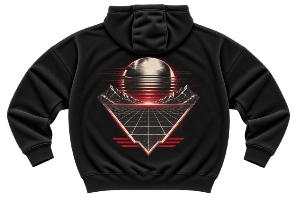 20260923164620-1f1b76e4-e069-6c32-bf59-825f4c6e4620.png Retro Horizon Hoodie — Vintage Synthwave Graphic by VX MERCH