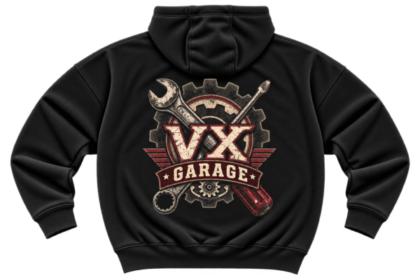 20260923164935-1f1b76ec-23ad-6d16-8b7e-fe63af7d1fcb.png VX Garage Hoodie — Vintage Mechanic Graphic by VX MERCH