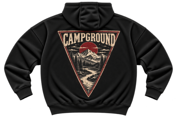 20260923165915-1f1b7701-ba70-6112-a188-32d406b1e26e.png Campground Escape Hoodie — Vintage Outdoor Adventure Graphic by VX MERCH