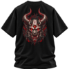Crimson Oni Boxy Tee — Oversized Black Japanese Demon Graphic T-Shirt by VX MERCH