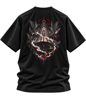 20260924110349-1f1b8079-ec9a-6f94-9f95-daceb49348f7.png Ritual Gate — Oversized Black Occult Architecture Graphic Tee by VX MERCH