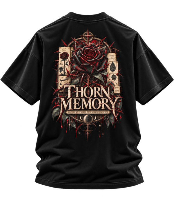 20260924110935-1f1b8086-d343-626e-9c83-82d310ffd0d4.png Thorn Memory — Oversized Black Gothic Rose Graphic Tee by VX MERCH