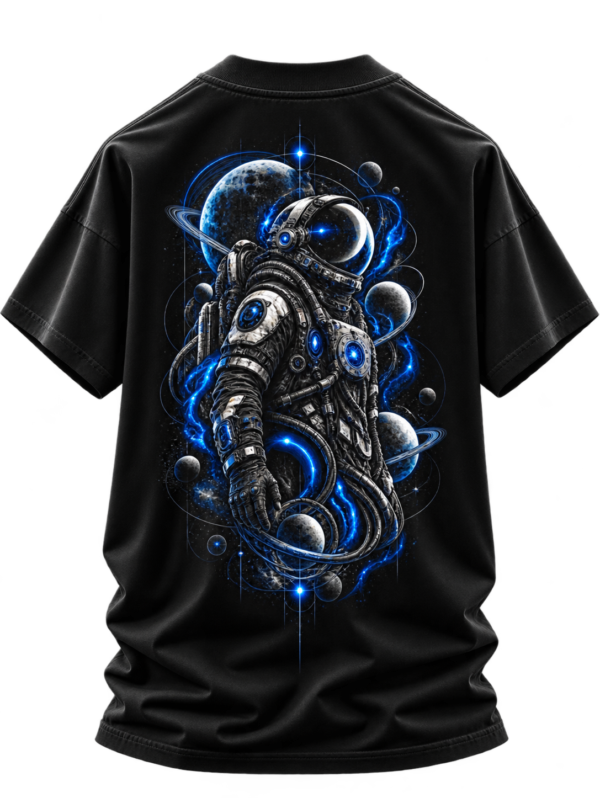 20260924141742-1f1b822b-4a9c-61da-a939-f207c2291566.png Beyond Orbit — Oversized Black Cosmic Astronaut Graphic Tee by VX MERCH