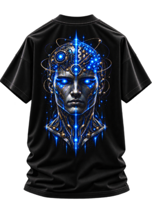 20260924142445-1f1b823b-0b04-695e-9716-9e0766f6f136.png Neural Ascension — Oversized Black AI Cybernetic Graphic Tee by VX MERCH