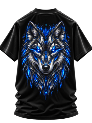 20260924144717-1f1b826d-6f00-661a-a077-b26c44833733.png Lunar Wolf — Oversized Black Electric Blue Wolf Graphic Tee by VX MERCH