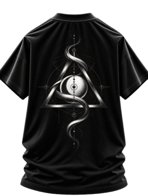 Inner Alignment — Oversized Black Balance Symbol Graphic Tee by VX MERCH