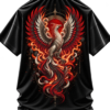 Ash Reborn — Oversized Black Phoenix Graphic Tee by VX MERCH