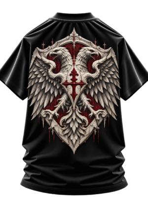 Crimson Oath Mythology Oversized Graphic Tee by VX MERCH
