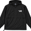 Packable Orange Anorak Jacket – Lightweight Hooded Windbreaker with Subtle VX Logo by VX MERCH
