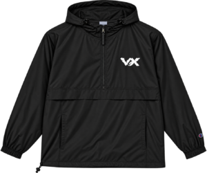 20260925092525-1f1b8c30-9fc1-64c6-a4bf-060e9b802879.png Packable Orange Anorak Jacket – Lightweight Hooded Windbreaker with Subtle VX Logo by VX MERCH