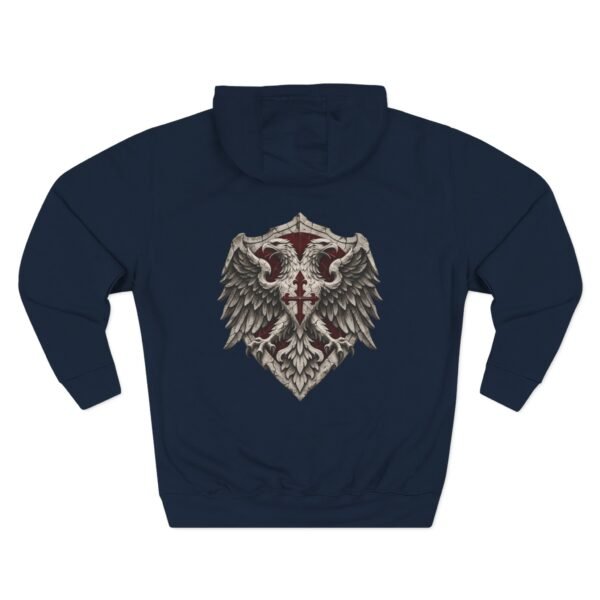 2097254497727909506_2048.jpeg Crimson Griffin Crest Mythology Graphic Fleece Hoodie by VX MERCH