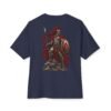 Last Spartan — Oversized Black Ancient Warrior Graphic Tee by VX MERCH