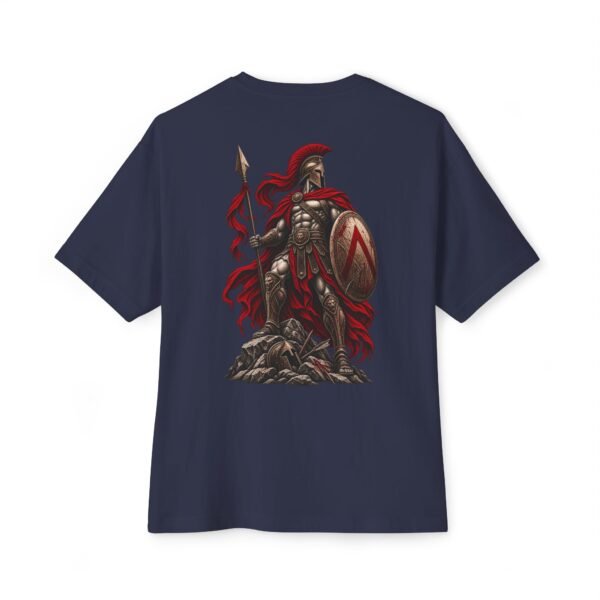 Last Spartan — Oversized Black Ancient Warrior Graphic Tee by VX MERCH