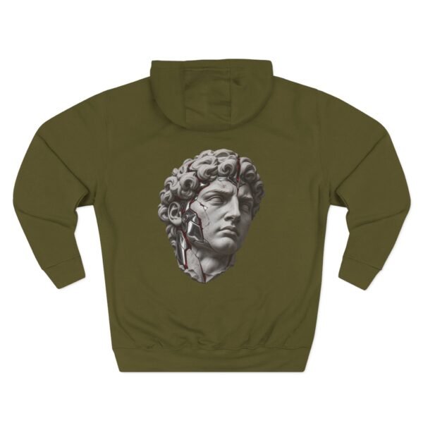 2235002037587750601_2048.jpeg Crimson Renaissance Cyborg Statue Graphic Fleece Hoodie by VX MERCH