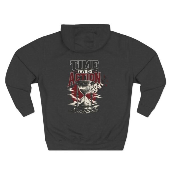2359320324939370577_2048.jpeg Time Favors Action Motivational Hourglass Graphic Fleece Hoodie by VX MERCH