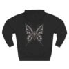 Crimson Metamorphosis Gothic Butterfly Graphic Fleece Hoodie by VX MERCH