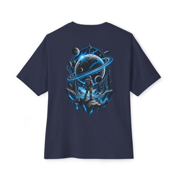 Edge of Infinity — Oversized Black Cosmic Explorer Graphic Tee by VX MERCH