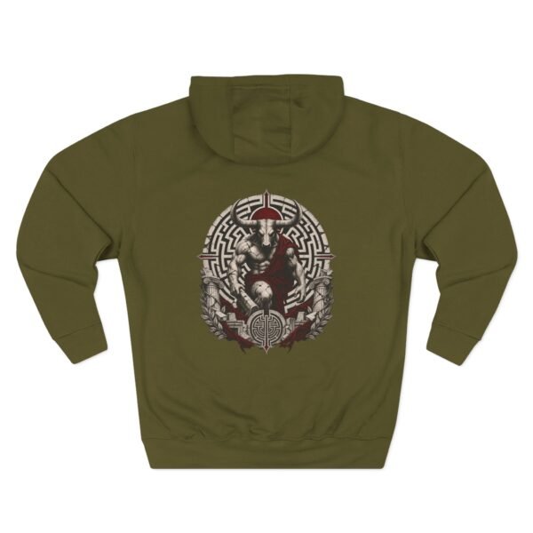 Labyrinth Guardian Mythology Graphic Fleece Hoodie by VX MERCH