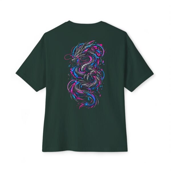 2683533554574341108_2048.jpeg Neon Wyrm — Oversized Black Cyber Dragon Graphic Tee by VX MERCH