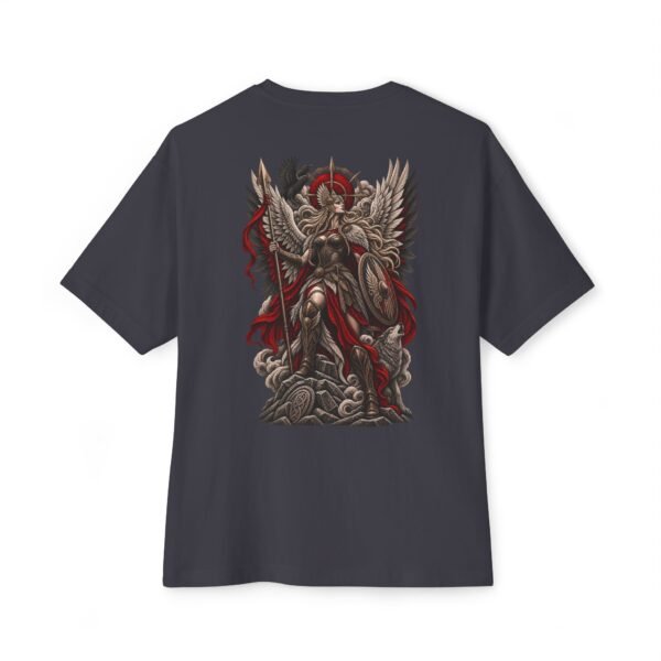 2969498524238955770_2048.jpeg Divine Vanguard — Oversized Black Winged Warrior Graphic Tee by VX MERCH